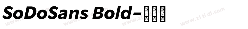 SoDoSans Bold字体转换